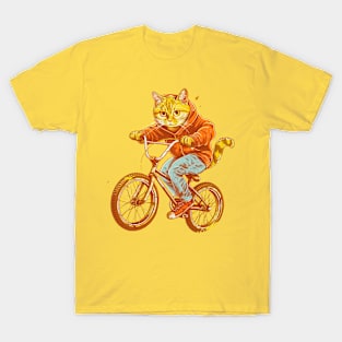 Cat Riding a Bike T-Shirt